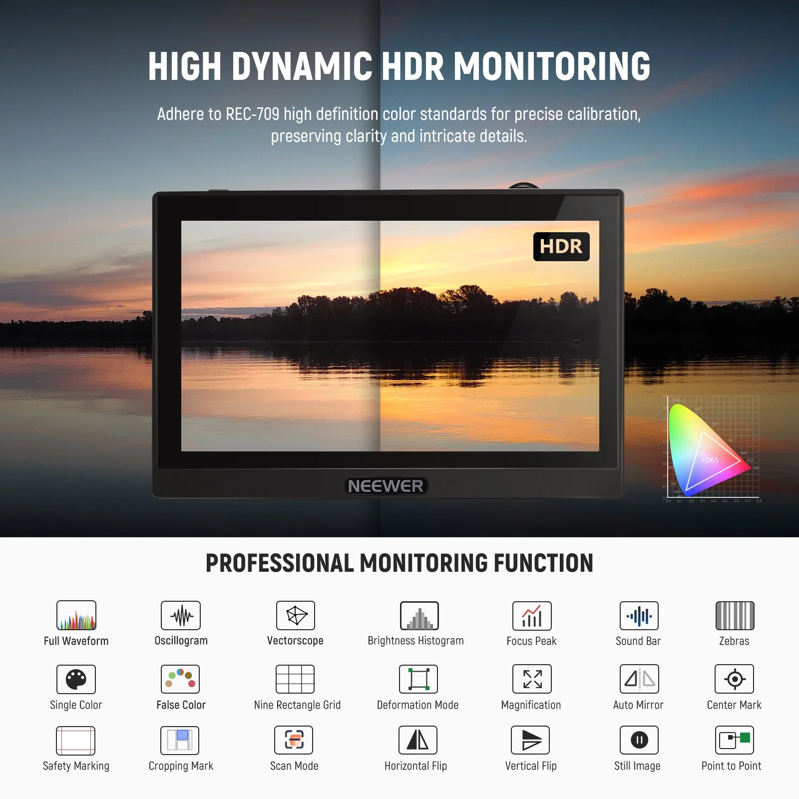 NEEWER F500 5.5 Inch Camera Monitor - Image 5