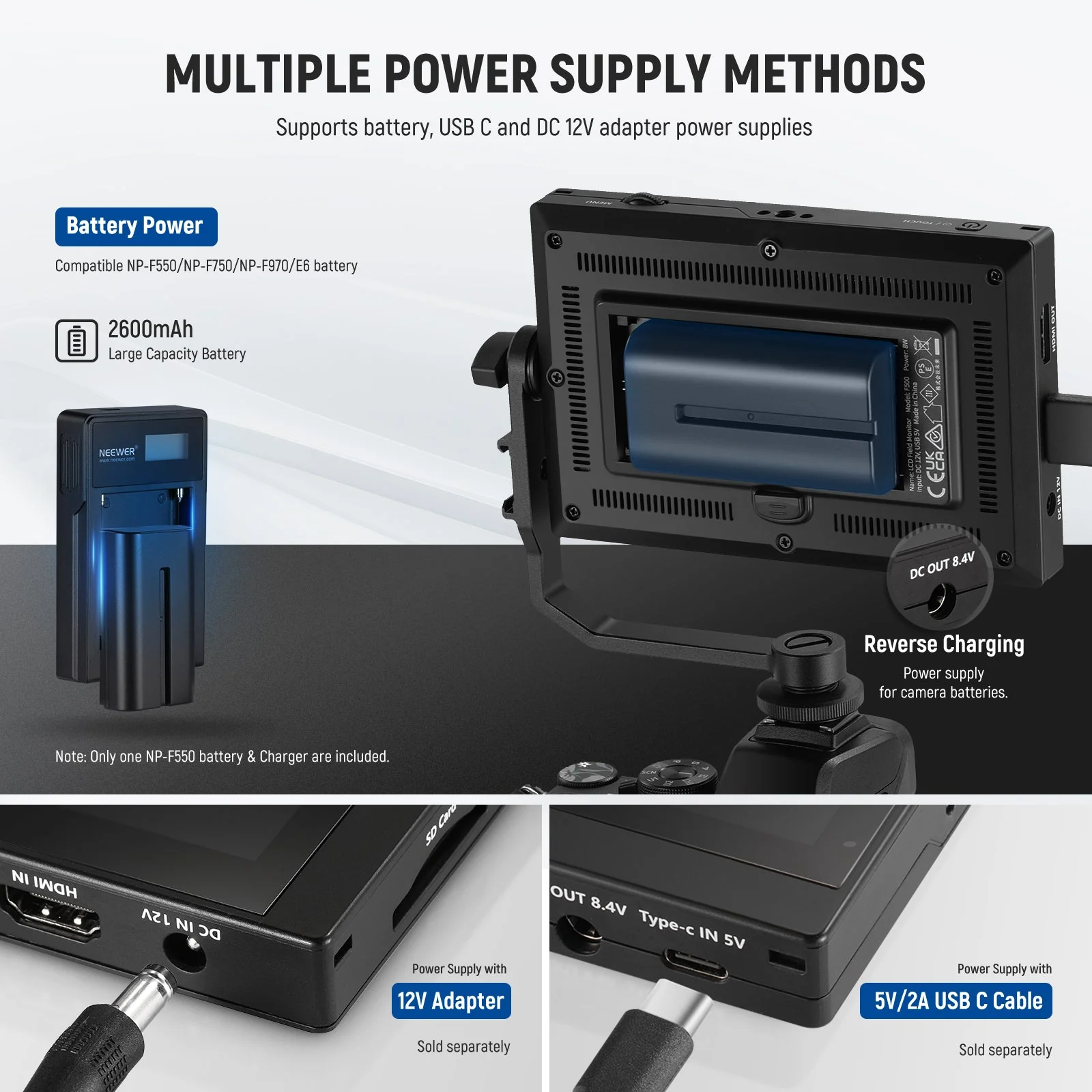 NEEWER F500 5.5 Inch Camera Monitor - Image 7