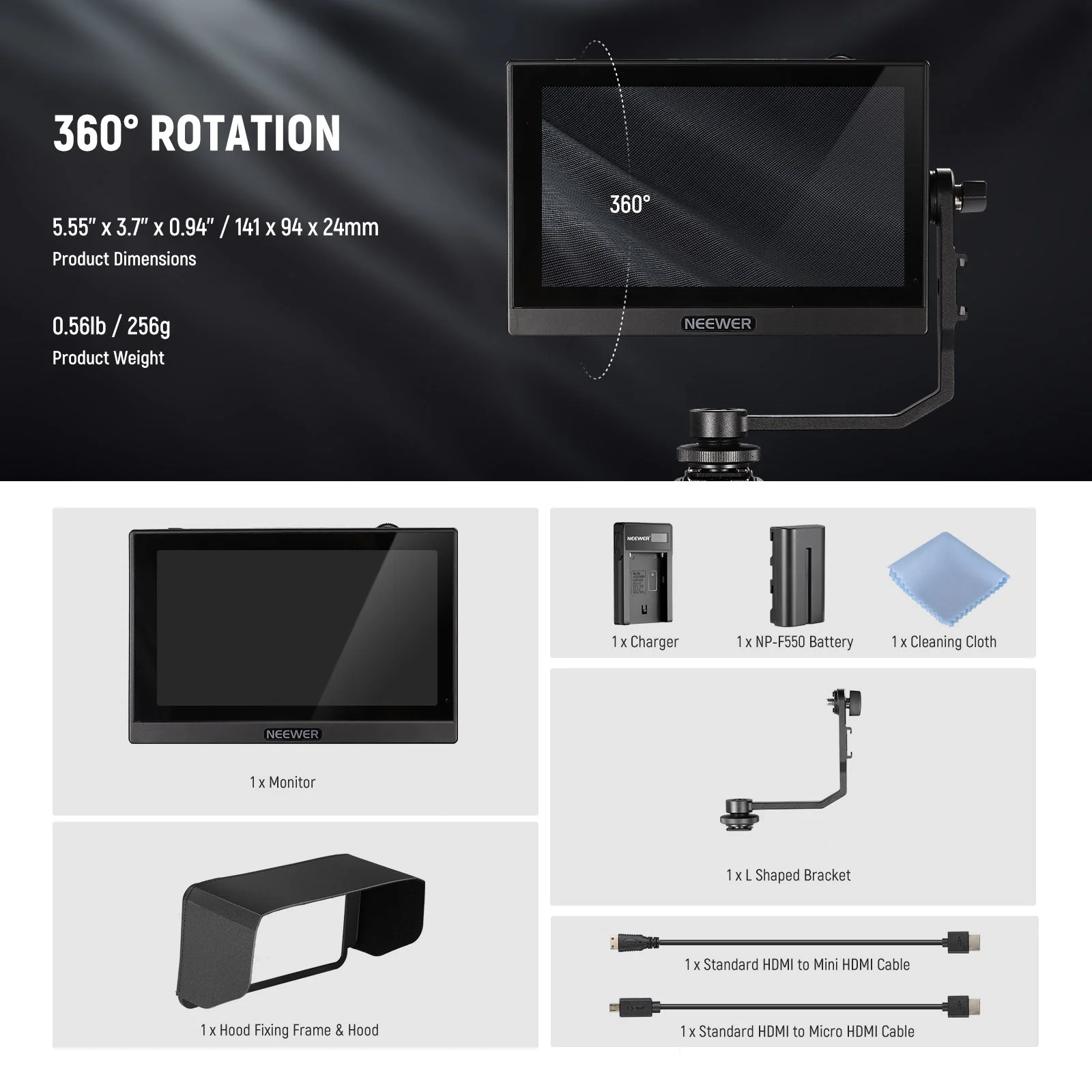 NEEWER F500 5.5 Inch Camera Monitor - Image 9